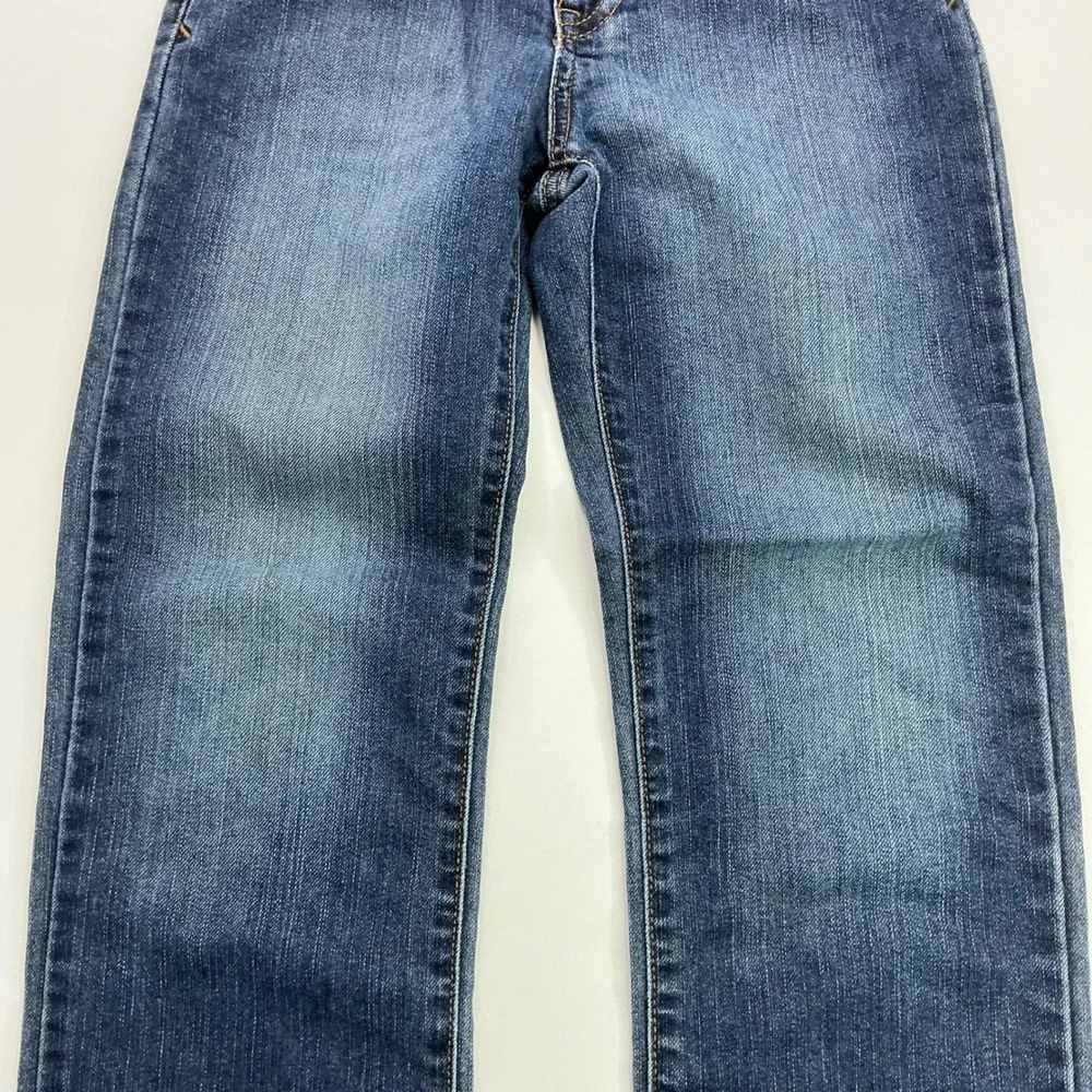 Childrens Place Blue Straight Leg Jeans Kids Size 8 Adjustable Waist Denim